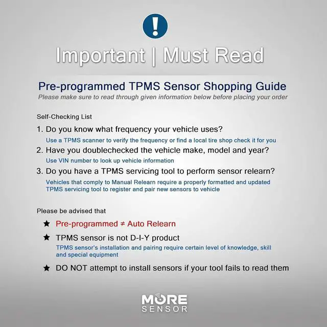 Alt view image 6 of 7 - MORESENSOR Compact PRO Series 315MHz TPMS Tire Pressure Sensor 4-Pack | Preprogrammed for Select 30+ Japanese Brand Models | Replacement for 06421-S3V-A04 | Clamp-in | KX-S015-4