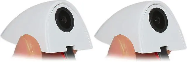 Main image of 2PCs Car Door Blind Spot Side View Camera, Self-Adhesive Screw-Free, Mini Style, Support Upside Down Flip Image, 92° Angle Blindspot Camera for Pickup Trucks SUVs Vans RVs Trailers - White