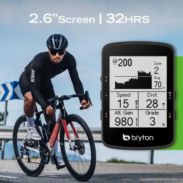 Alt view image 2 of 6 - Rider 460 2.6 Inch LCD GPS Bike Computer Innovative Navigation Assistance, Compatible with E-Bike and Bike Radar, 32hrs Long Battery Life, Bluetooth ANT Waterproof