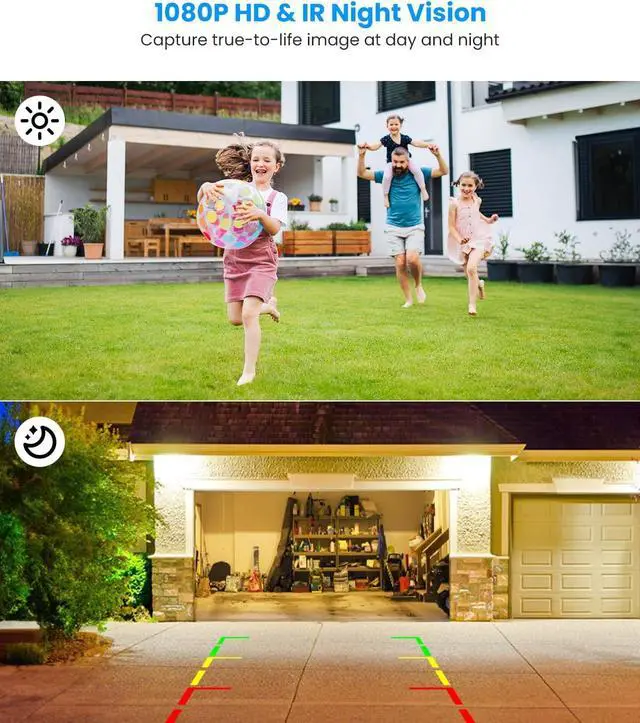 Alt view image 4 of 7 - Solar Wireless Backup Camera:5" HD 1080P Monitor,3 Mins DIY Installation & 5000 mAh Battery Powered Solar Back Up Camera Systems, IP69K Waterproof Reverse Camera for Car, Van, Truck, Trailer