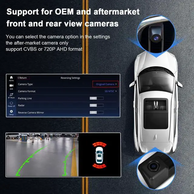 Alt view image 6 of 7 - Linux Vertical Screen E70 E71 Wired and Wireless CarPlay Retrofit Android Auto Mirror Link Car Screen for BMW X5 X6 CIC(2010-2012) with a 720P AHD Reverse Camera