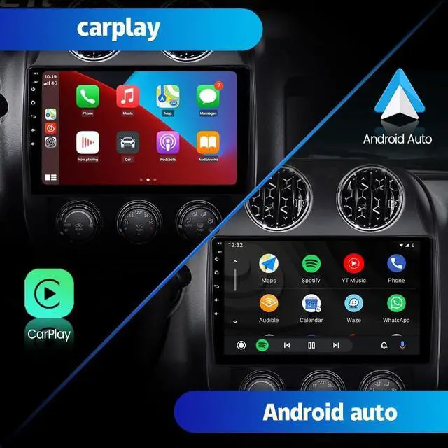 Alt view image 3 of 7 - [2G+32G] Android 13 Car Radio Stereo for Jeep Patriot Compass 2010-2016 10.1 Touch Screen with Wireless CarPlay Android Auto/SWC/Bluetooth/WiFi + AHD Backup Camera