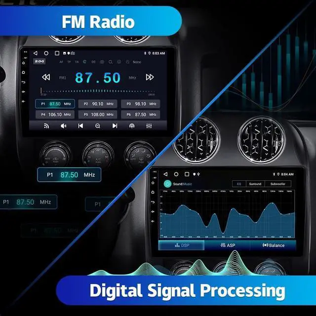 Alt view image 5 of 7 - [2G+32G] Android 13 Car Radio Stereo for Jeep Patriot Compass 2010-2016 10.1 Touch Screen with Wireless CarPlay Android Auto/SWC/Bluetooth/WiFi + AHD Backup Camera