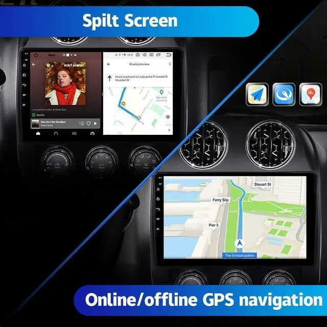 Alt view image 7 of 7 - [2G+32G] Android 13 Car Radio Stereo for Jeep Patriot Compass 2010-2016 10.1 Touch Screen with Wireless CarPlay Android Auto/SWC/Bluetooth/WiFi + AHD Backup Camera