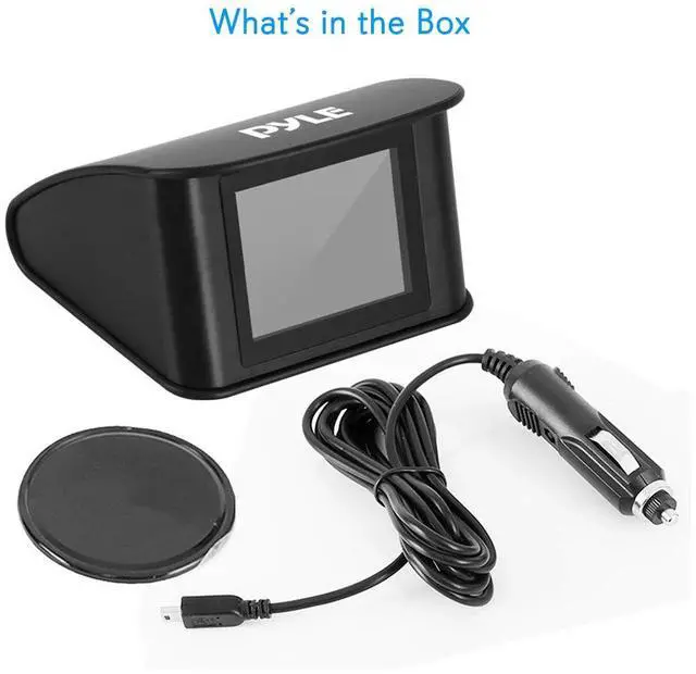 Alt view image 7 of 7 - Universal Vehicle Smart HUD Display - 2.6" Digital Mini Car Dashboard Heads Up Windshield Speedometer Projector System w/ GPS Navigation Compass, Displays Speed, Distance, Time and More - PHUD19