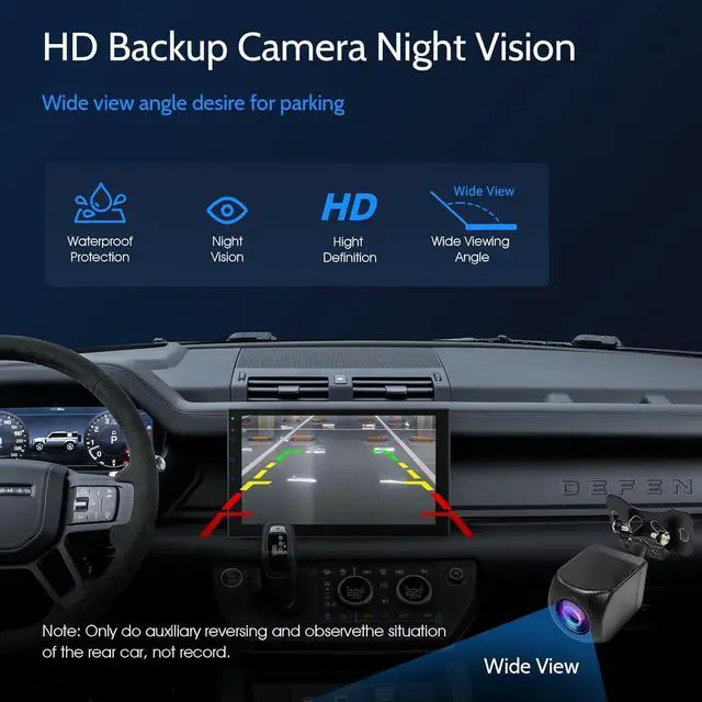Alt view image 6 of 7 - 7 Inch Double Din Car Stereo,with Wireless Apple CarPlay and Android Auto Screen for Car,HD Touch Screen carplay Screen with 1080P Backup Camera,Mirror Link,AUX,FM/AM|Wireless 2 Din Car Radio
