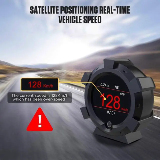 Alt view image 5 of 7 - X95 GPS Speedometer MPH Digital Car Inclinometer Level & Angle Slope Meter Gauge, Head Up Display Automotive Bevel Tilt Gauges for Off-Road Vehicle