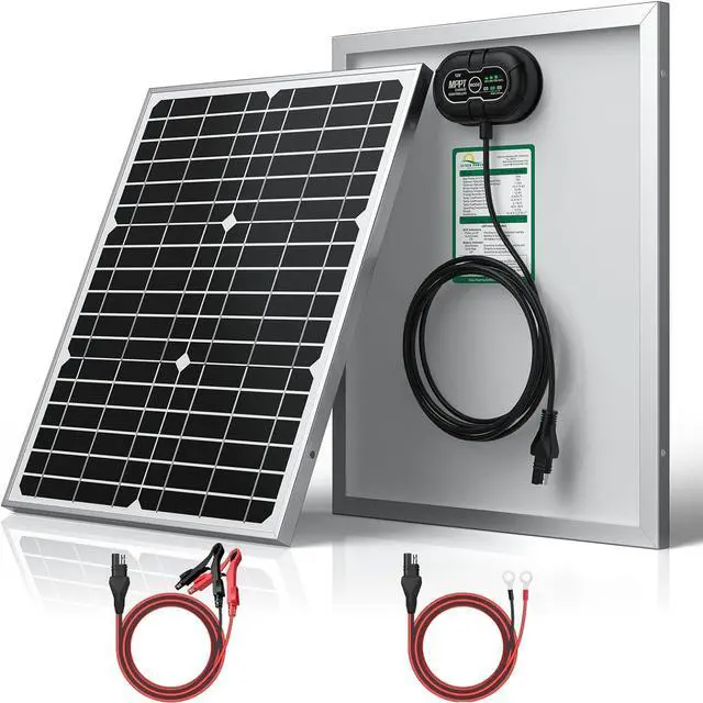 Main image of 12V 20W Solar Battery Charger Maintainer PRO, Built-in UltraSmart MPPT Charge Controller, Waterproof 20 Watt Solar Panel Charging Kit for 12Volt AGM, Deep Cycle, Lead-Acid, Lifepo4 Battery