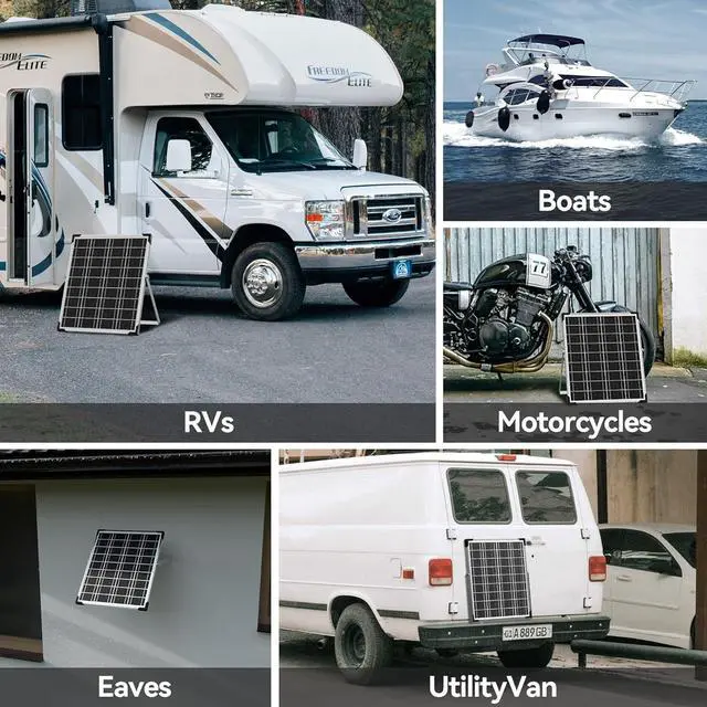 Alt view image 6 of 7 - 12V Solar Battery Charger: 25W Waterproof Solar Panel Kit- Aluminum Trickle Charger for Car Battery with MPPT Controller - Battery Tender Motorcycle Boat Marine RV Trailer Tractor Truck