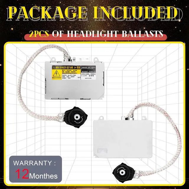 Alt view image 6 of 6 - HID Headlight Ballast with Igniter 35W CAN-Bus for Lexus IS300 ES300 ES350 Toyota Prius - Replaces OE# KDLT002 DDLT002 Error Free Xenon Headlight Extreme Temperature Resistance (2pcs)
