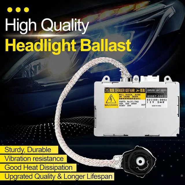 Alt view image 2 of 6 - HID Headlight Ballast with Igniter 35W CAN-Bus for Lexus IS300 ES300 ES350 Toyota Prius - Replaces OE# KDLT002 DDLT002 Error Free Xenon Headlight Extreme Temperature Resistance (2pcs)