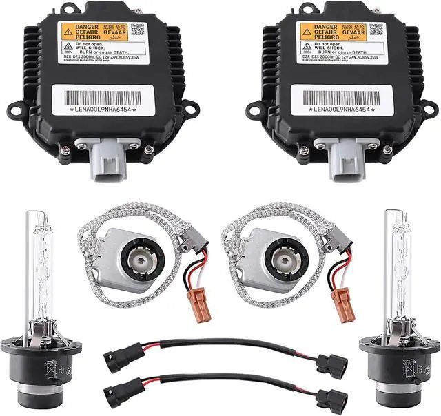 Main image of 2 Set Xenon HID Ballast Headlight Control Unit with Igniter & D2S Bulb Compatible with Nissan Altima Maxima Murano 370Z 350Z G35 G37 FX35 FX45 QX56 QX70 QX80 Replace 28474-89904 28474-8991A