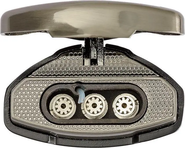 Alt view image 6 of 7 - HP3 Triple Jet Flame Butane Torch Lighter, Silver | Wind Resistant, Refillable Fuel Tank with EZ-View Window, Adjustable Flame, Easy Push Ignition, Flip-Top Lid, High Altitude Tested