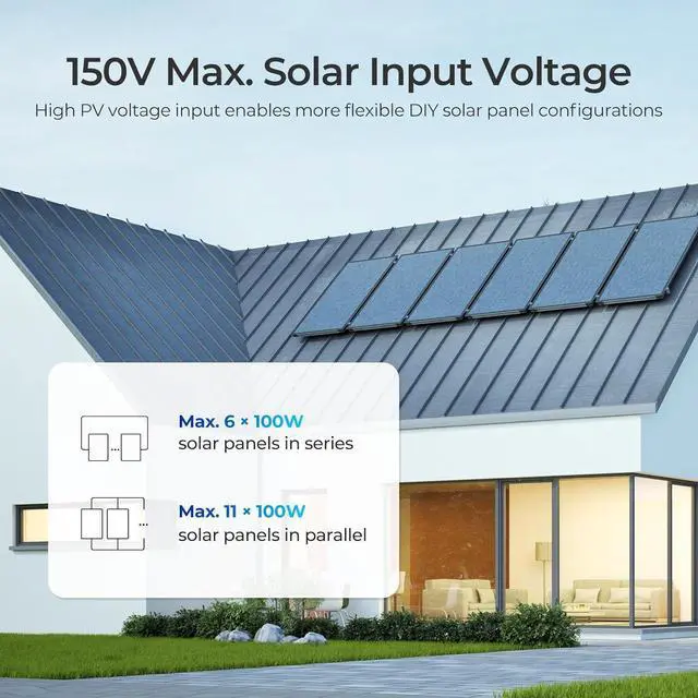 Alt view image 3 of 7 - 60A MPPT Solar Charge Controller 12V/24V/36V/48V Auto, 150V Maximum Solar Input, Compatible with Lithium AGM Gel Batteries, for Home RV Marine Workshop, Rover Lite 60A