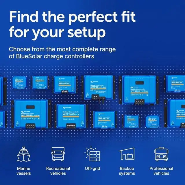 Alt view image 7 of 7 - BlueSolar MPPT Solar Charge Controller - Charge Controllers for Solar Panels - 150V, 35 amp, 12/24/36/48-Volt
