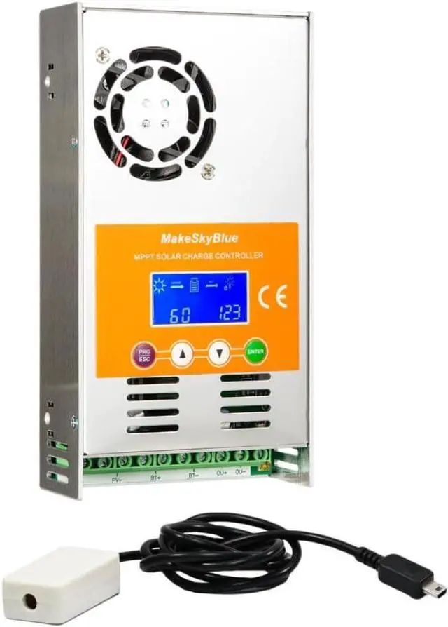 Main image of 60A MPPT Charge Controller with CloudBOX Auto 12V/24V/48V Max 160VDC Input, LCD Display for Sealed Gel AGM Flooded and Lithium Batteries