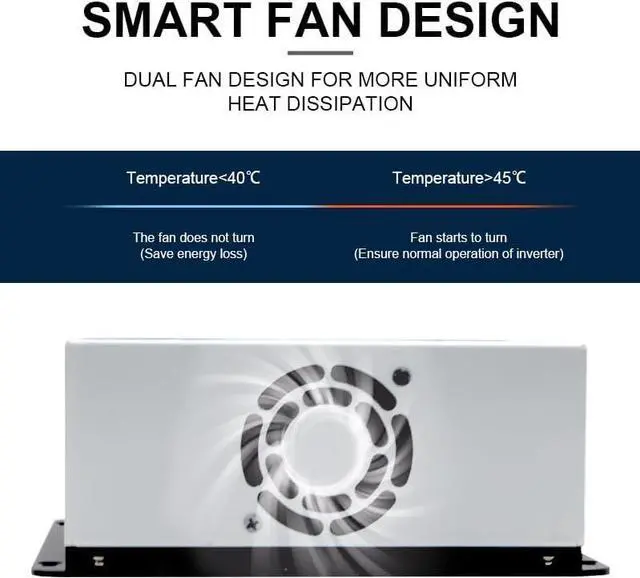 Alt view image 7 of 7 - 60A MPPT Solar Charge Controller,12V/24V/36V/48V Auto,Max Input 150V LCD Display Regulator Intelligent Charge Controller for Sealed Gel AGM Flooded Lithium Battery