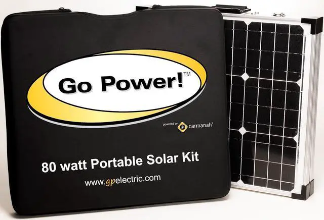 Alt view image 3 of 3 - GP-PSK-90 90W Portable Folding Solar Panel Kit, 10 Amp Solar Controller, Adjustable Folding Legs, SAE & XLR Plug Adapters, Includes Heavy Duty Carrying Case