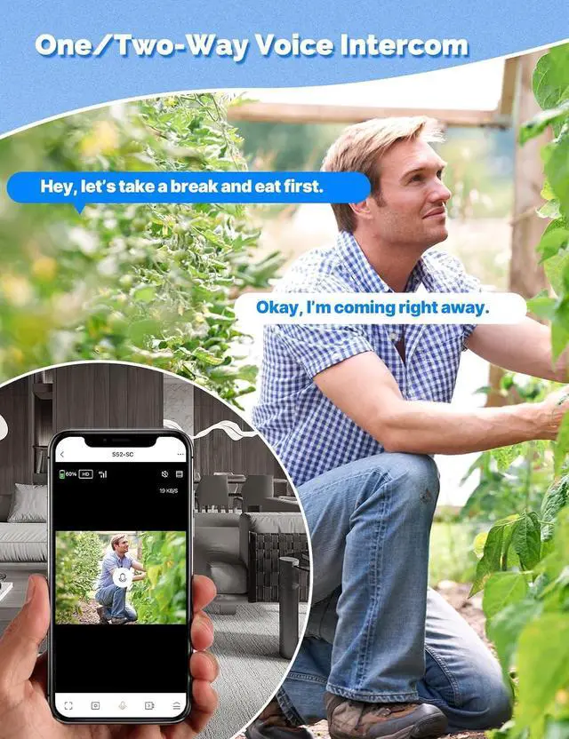Alt view image 7 of 7 - 4G LTE Cellular Solar Security Camera, Lifetime Free Unlimited Data 2K Wireless Outdoor Surveillance, Color Night Vision, AI PIR Motion Sensor Detection, Built-in VSIM Card, 32GB Storage