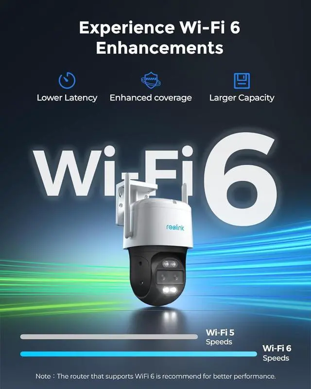 Alt view image 5 of 7 - 4K Wired WiFi Outdoor Security Camera, 8MP Dual Lens, 360 PTZ Camera, Auto Tracking, 2.4/5GHz Wi-Fi Smart Person/Vehicle/Animal Detection, 6X Hybrid Zoom, Color Night Vision, TrackMix WiFi