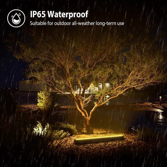 Alt view image 6 of 7 - LED Wall Washer Light with RF Remote, 144W RGBW Waterproof Color Changing Wash Light Bar, 120V 40" Heavy Duty Commercial Light Fixtures for Outdoor & Indoor Lighting Projects