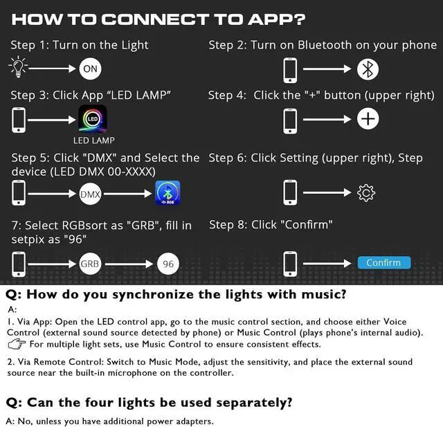 Alt view image 4 of 6 - LED Stage DJ Light Bar -  16" 18W Dimmable Color Changing Party Lights with APP & Remote Control for Small Stage Parties Birthday Gift KTV Bar Home Room Indoor Decorative Lighting - 4 Pack