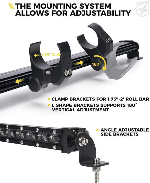 Alt view image 5 of 6 - 36 Inch LED Chase Light Bar, w/Brake Reverse Turn Signal Running Lights, Rear Strobe Flashing Lightbar for Off-Road UTV Polaris RZR XP Yamaha Can-Am Maverick X3 Arctic Cat 4x4 Trucks - RBYYBR