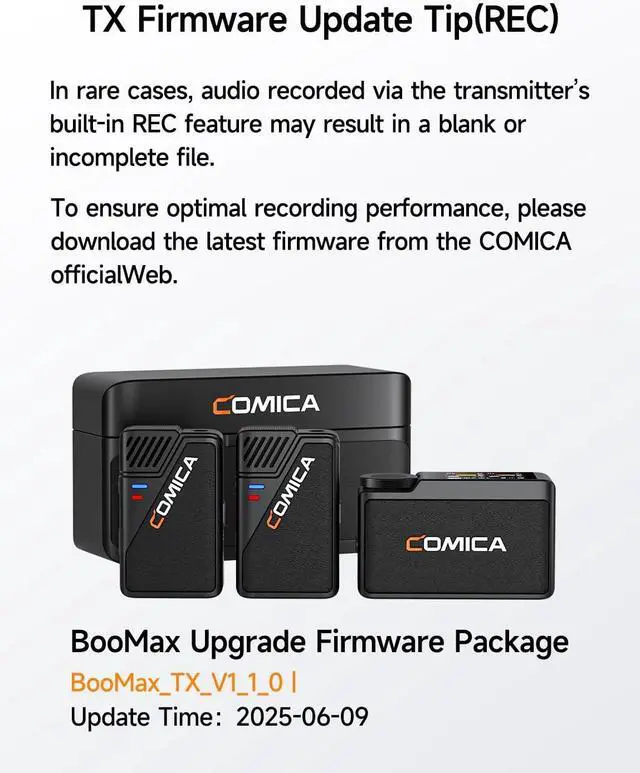 Alt view image 5 of 7 - BooMax Wireless Lavalier Microphone System, 32-Bit Float Mic with 32GB Internal Recording, Touchscreen, Noise Cancellation, Dual Lapel Mics for iPhone, Android, DSLR, Camera, Video, Streaming
