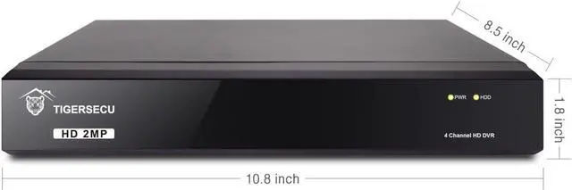 Alt view image 6 of 7 - Super HD 1080P 4 Channel DVR Security Recorder with 2TB Hard Drive, Hybrid 6-in-1 CCTV DVR Recorder Compatible with 2MP and 5MP TVI, AHD, CVI, Analog, RS485 PTZ and IP Cameras