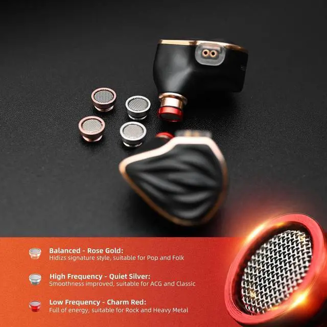 Alt view image 4 of 6 - MS3 in-Ear Monitors, 2BA+1DD Hybrid IEM Wired Earphones, Includes 3 Pneumatic Tuning Filters - Exclusive Adjustable Soundstage for Instruments, Detachable Cable for Audiophile/Musician 4.4 mm