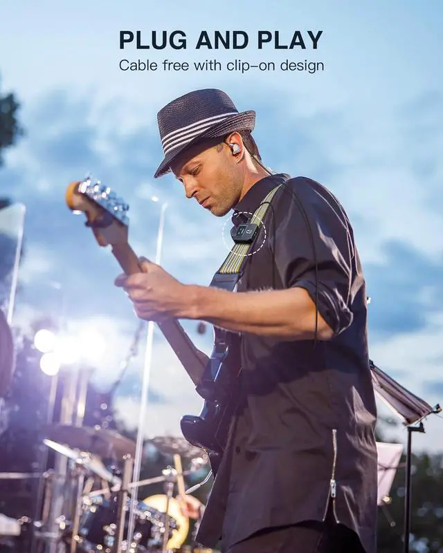Alt view image 3 of 7 - Wireless in-Ear Monitor MS-20 Charging, 30H Battery Life with Box, 2.4G IEM System 1Transmitter 2 Receivers Auto-Pairing,OTG Support,One to More, in-Ear Monitoring for Studio,Live,Singer,Band