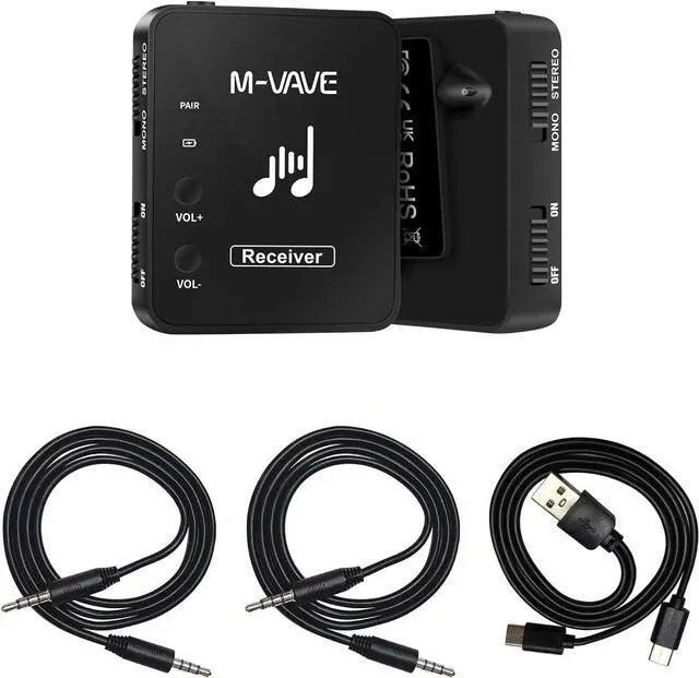 Main image of Wireless in Ear Monitor System Earphone 2.4G Stereo, Mono, Low Latency, Transmitter Receiver System, Auto-Pairing, One to Many, IEM for Studio Rehearsal, Stage Rechargeable