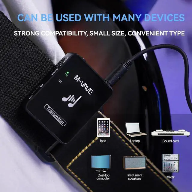 Alt view image 3 of 7 - Wireless in Ear Monitor System Earphone 2.4G Stereo, Mono, Low Latency, Transmitter Receiver System, Auto-Pairing, One to Many, IEM for Studio Rehearsal, Stage Rechargeable