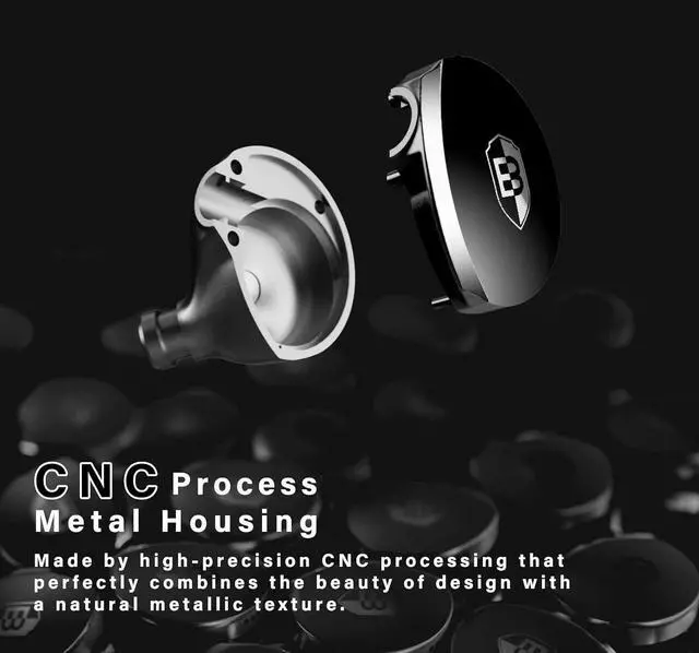 Alt view image 4 of 7 - MTPro in Ear Monitors, 14.5mm Planar HiFi IEM Headphones with CNC Process and 4-Core Litz OCC Single-Crystal Copper Cable for Musicians(Rich Black)