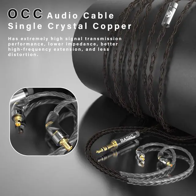 Alt view image 6 of 7 - MTPro in Ear Monitors, 14.5mm Planar HiFi IEM Headphones with CNC Process and 4-Core Litz OCC Single-Crystal Copper Cable for Musicians(Rich Black)