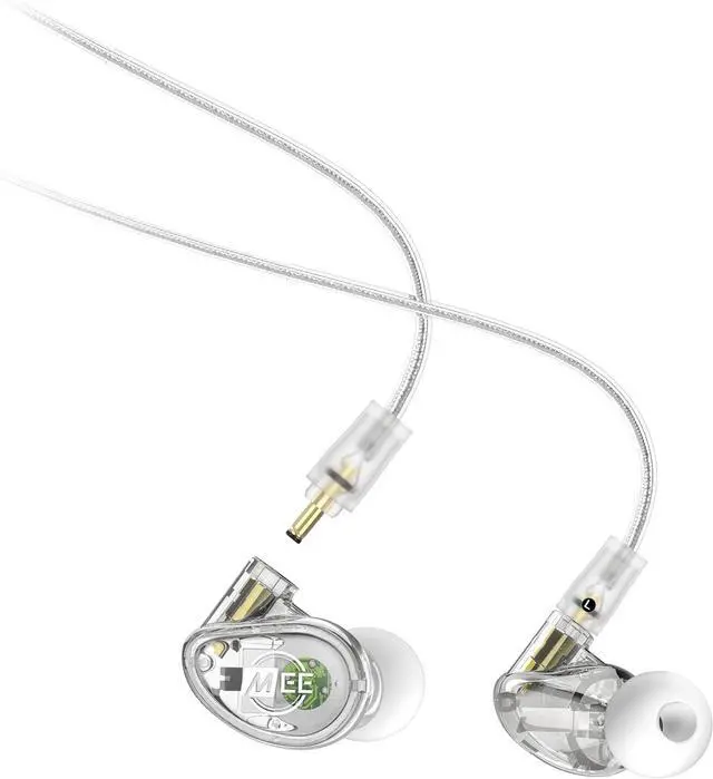 Main image of Professional MX2 PRO Dual-Driver Hybrid Musician's in Ear Monitor Headphones with Dedicated Subwoofer for Realistic Bass, Noise Isolating Earphones with Detachable Cables, Transparent