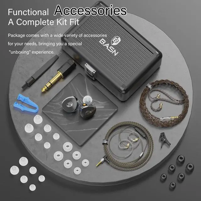 Alt view image 5 of 7 - MTPro in Ear Monitors, 14.5mm Planar HiFi IEM Headphones with CNC Process and 4-Core Litz OCC Single-Crystal Copper Cable for Musicians(Rich Black)