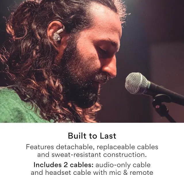 Alt view image 4 of 7 - Professional MX2 PRO Dual-Driver Hybrid Musician's in Ear Monitor Headphones with Dedicated Subwoofer for Realistic Bass, Noise Isolating Earphones with Detachable Cables, Transparent