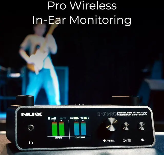 Alt view image 2 of 7 - B-7 Pro Stereo Wireless in-Ear Monitor System, 24-bit 48 kHz Stereo Audio, 2.4 GHz Interference-Free, Automatic Setup