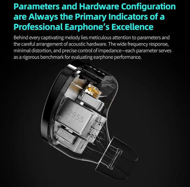 Alt view image 4 of 7 - Sonata 14BA IEMs, in-Ear Monitor Headphone High-Performance Flagship HiFi Earphones with 4 Tuning Switches, Clarity in All Frequency Stereo Sound Comfortable Headphones for Musicians (Normal)