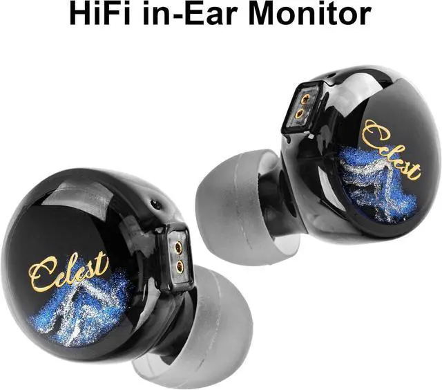 Alt view image 2 of 7 - Kinera Celest in Ear Monitor,3.5mm HiFi Wired Earphone,Enhanced SPD2.0 BA Driver IEM Earphone,with Resin Housing,2-Pin Detachable Cable,for Musicians Sound Engineers and DJs(Black)