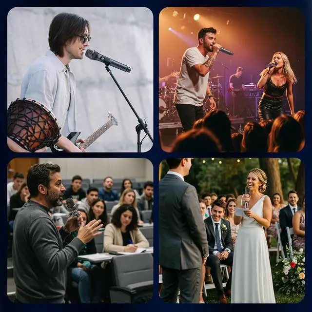 Alt view image 7 of 7 - Wireless Microphones, Two Rechargeable Bluetooth 5.3 Microphones for Karaoke Singing, Rechargeable Dynamic Mic System with Receiver for Church, Party, Meeting, Speech, PA System, Plug and Play