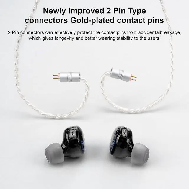 Alt view image 3 of 7 - Kinera Celest in Ear Monitor,3.5mm HiFi Wired Earphone,Enhanced SPD2.0 BA Driver IEM Earphone,with Resin Housing,2-Pin Detachable Cable,for Musicians Sound Engineers and DJs(Black)