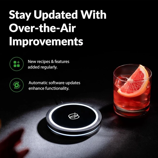 Alt view image 7 of 7 - Smart Coaster 2.0 (Black) Portable Cocktail Maker & Drink Mixer