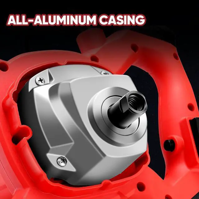 Alt view image 6 of 7 - Cement Mixer, 2300W Handheld Electric Concrete Mixer, Portable Mortar Mixer with 6 Adjustable Speed, 110V Mud Mixer for Mixing Mud, Cement, Mortar, Paint, Fodder
