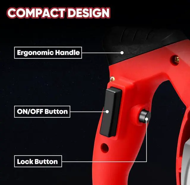 Alt view image 7 of 7 - Cement Mixer, 2300W Handheld Electric Concrete Mixer, Portable Mortar Mixer with 6 Adjustable Speed, 110V Mud Mixer for Mixing Mud, Cement, Mortar, Paint, Fodder