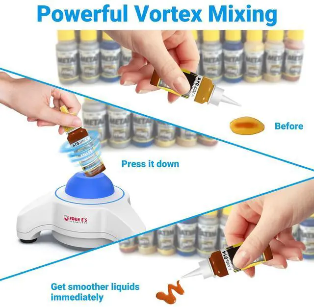 Alt view image 2 of 6 - Mini Vortex Mixer - Lab Vortex Shaker, 5600rpm, Touch Function Portable Paint Mixer for Acrylic Miniature Hobby Model Paints Nail Polish