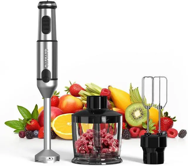 Main image of Immersion Blender Handheld  Hand Blender,20 Speeds and Turbo Mode Hand Mixer, 3-in-1 Heavy Duty Copper Motor Stainless Steel