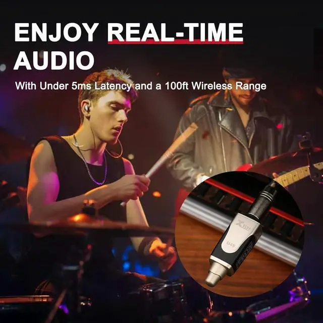 Alt view image 6 of 6 - U45 Wireless in-Ear Monitor System with 5.8GHz Transmitter and Receiver