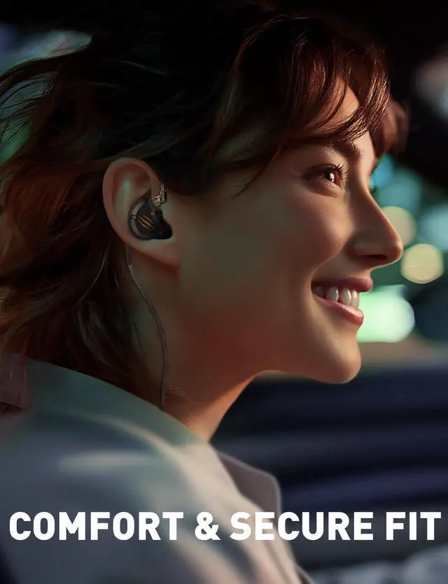Alt view image 4 of 6 - in Ear Monitors Headphones, HiFi Wired Earbuds with Noise Isolating, Type-C with Microphone Earphone, IEM Headset with Detachable Recessed 2Pin Cable for Gaming, Musicians, Singer